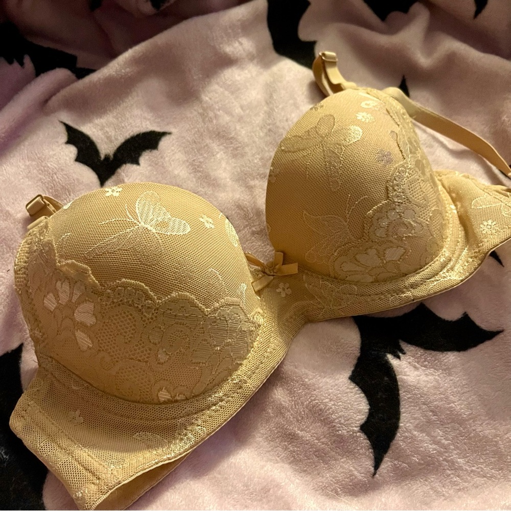 ✨🤎🦋Isadora Paccini Nude Butterfly Lace Bra🦋🤎✨ 34C
Brand New No Tags